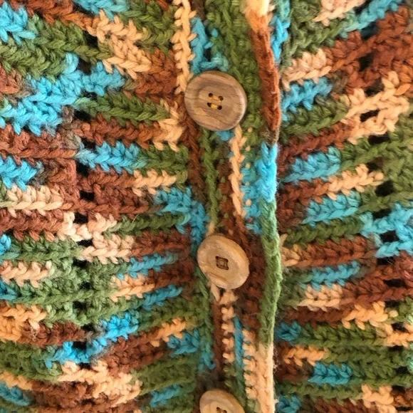 Vintage Handmade Poncho in Earth Tones…Gorgeous! - Picture 5 of 7